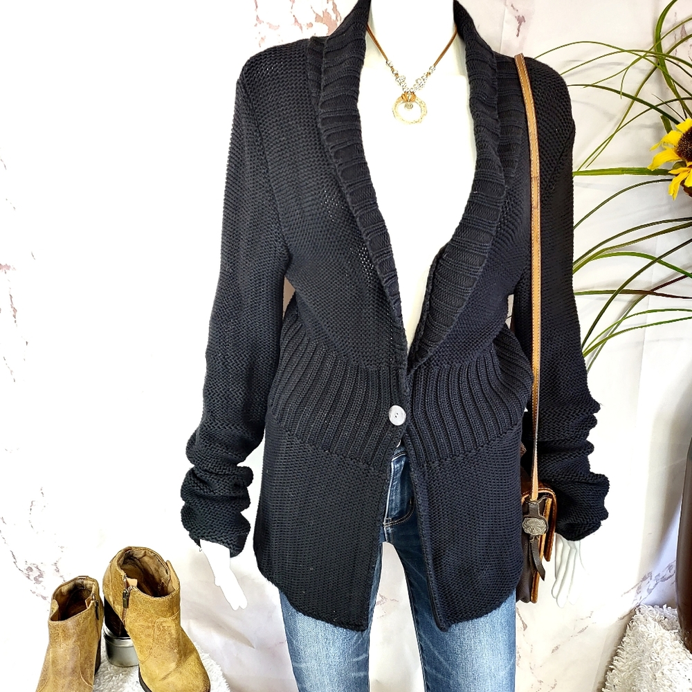 Calvin Klein soft knit button front cardigan sweater